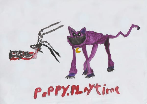 Menggambar Karakter CatNap Poppy PlayTime